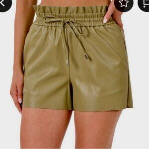Zenana Outfitters High Waist Khaki Shorts